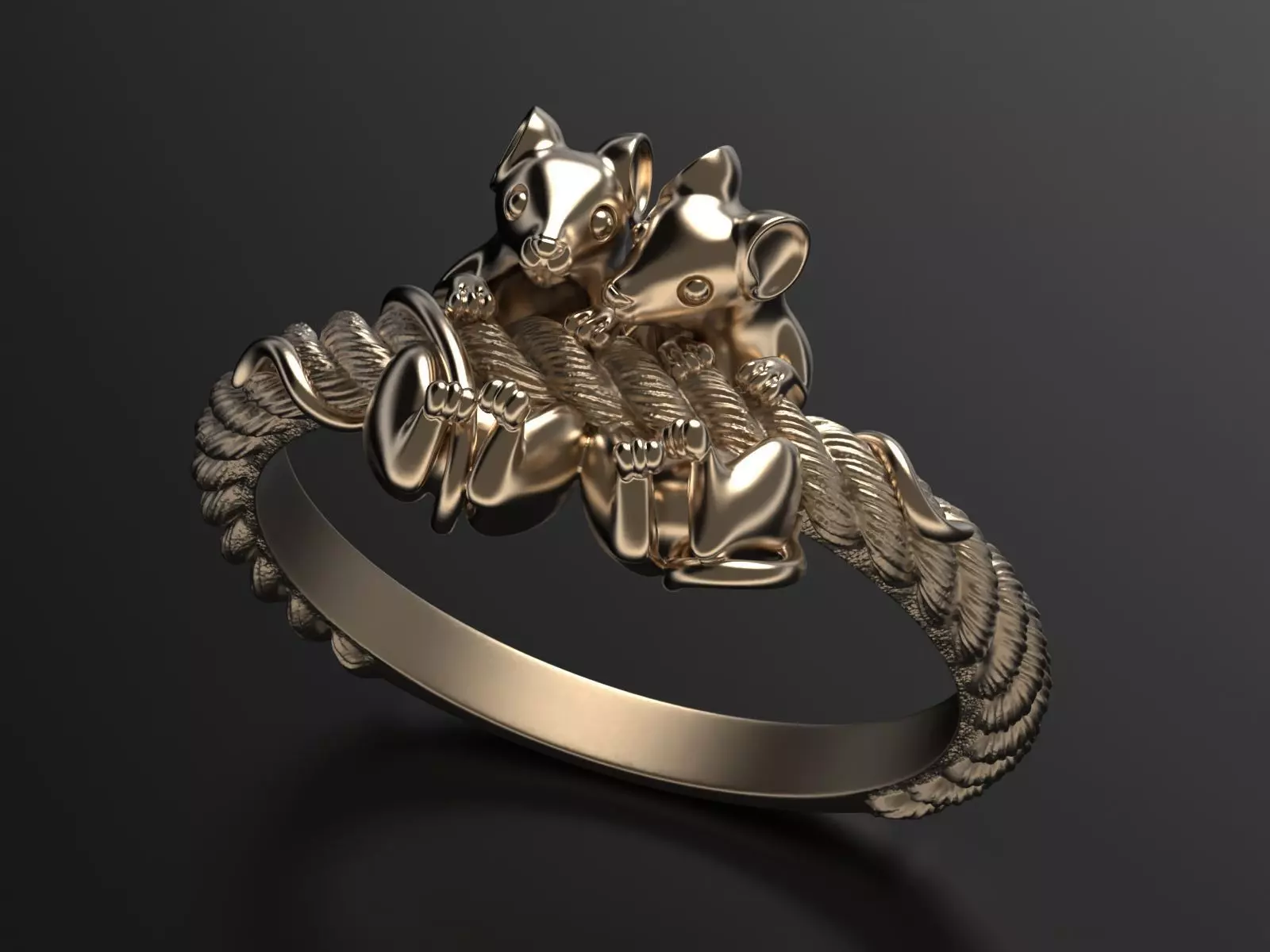 Mouse affairs ring 3D print model_0