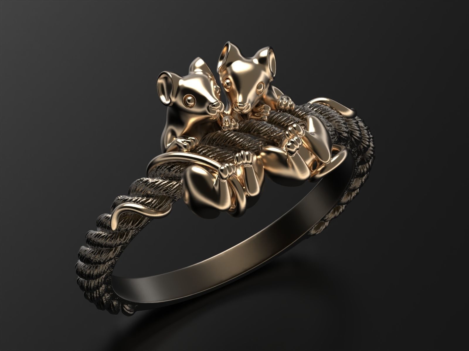 Mouse affairs ring 3D print model_6