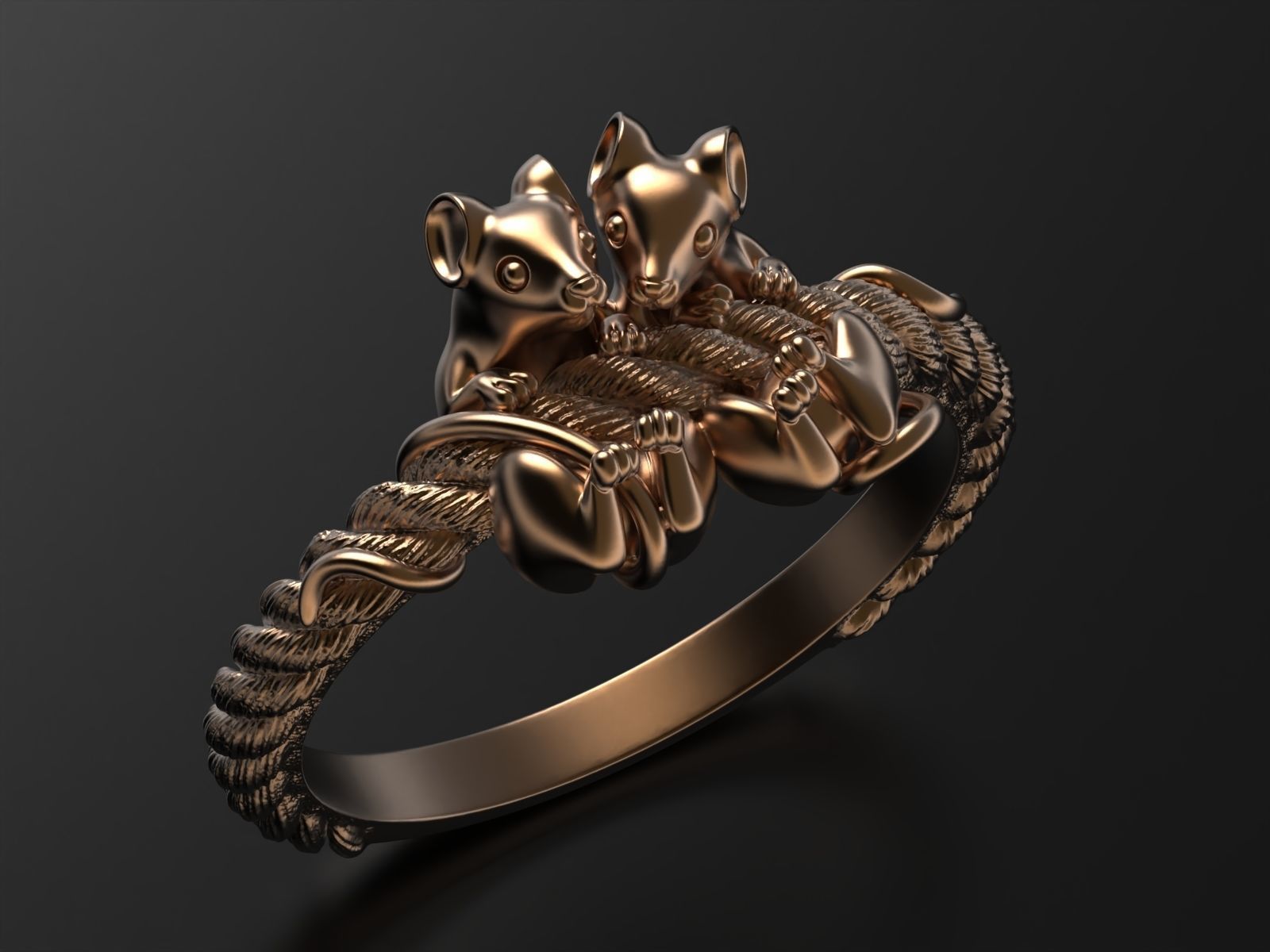 Mouse affairs ring 3D print model_8