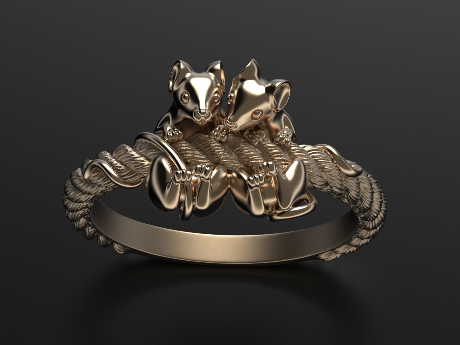 Mouse affairs ring 3D print model_1