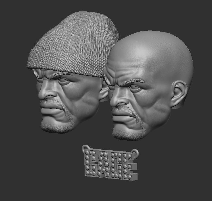 Luke Cage Comics Style -  Headsculpt for Action Figures  3D print model_3