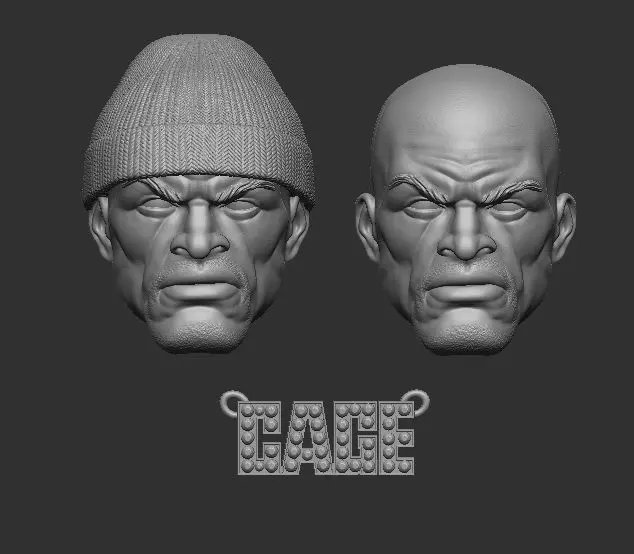 Luke Cage Comics Style -  Headsculpt for Action Figures  3D print model_0
