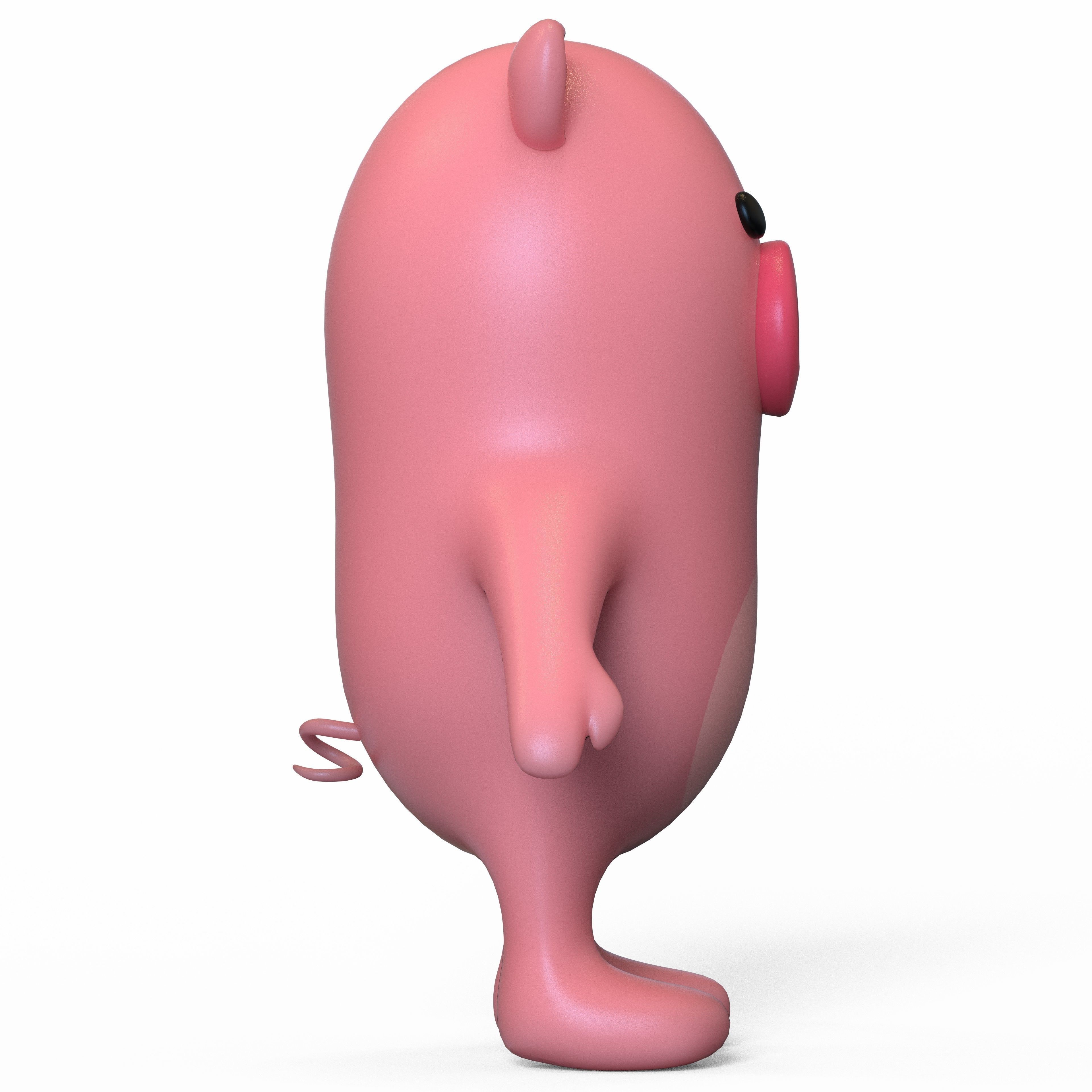 Pig stylized Low-poly 3D model_60