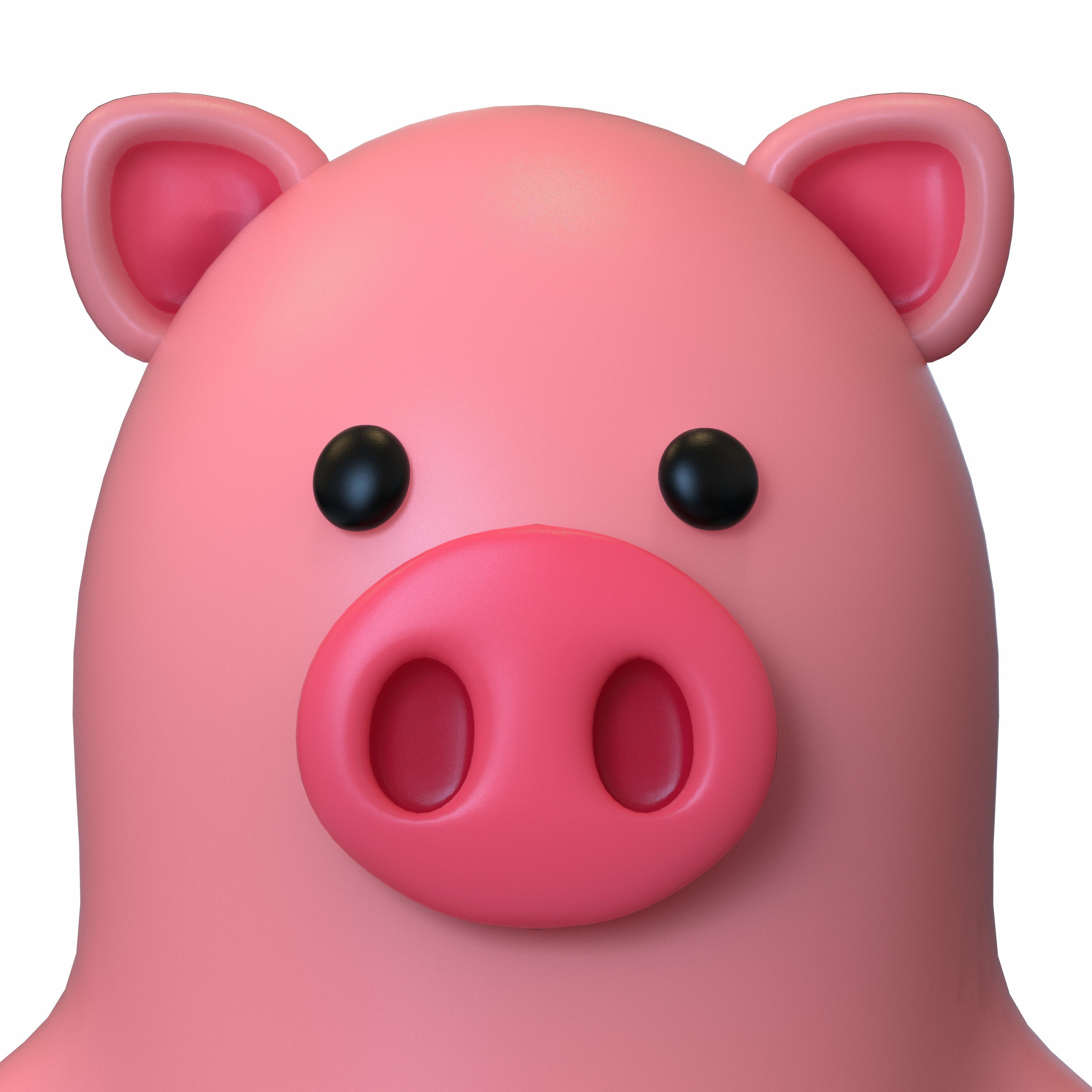 Pig stylized Low-poly 3D model_49