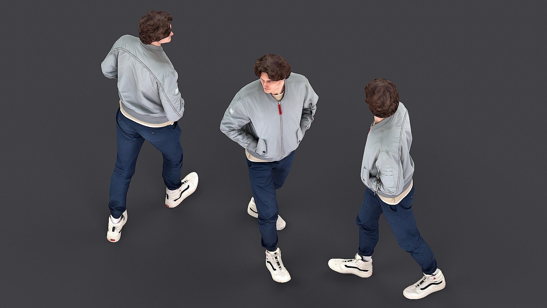 Attentive pedestrian 3D model_4