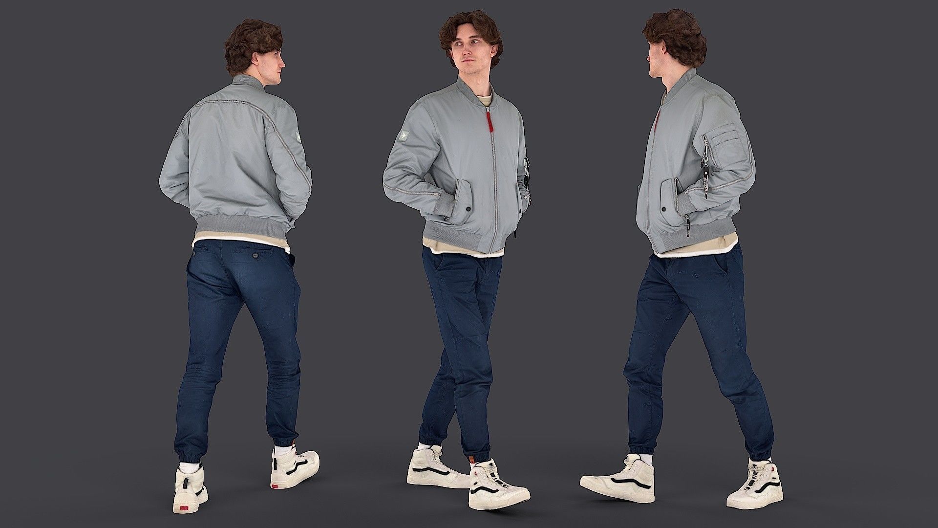 Attentive pedestrian 3D model_1