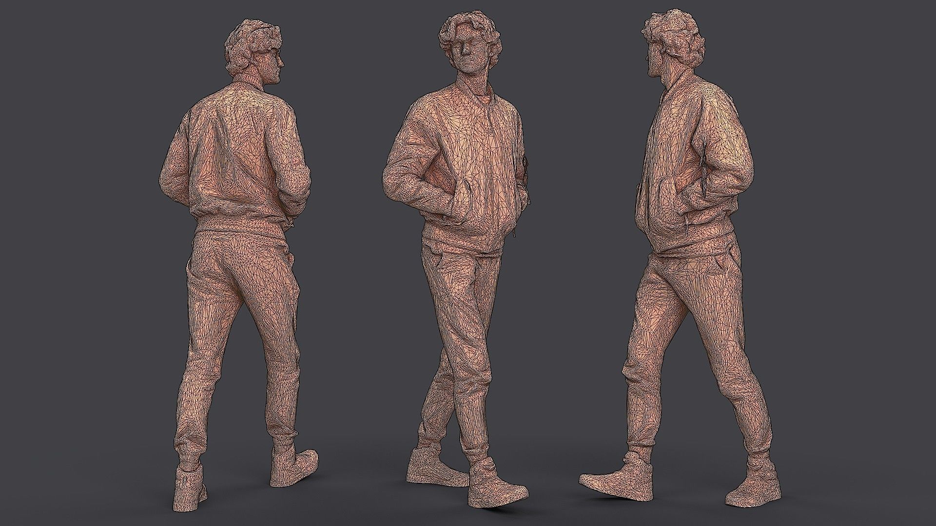 Attentive pedestrian 3D model_3
