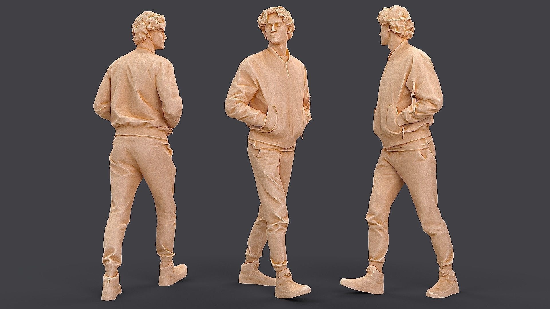 Attentive pedestrian 3D model_2