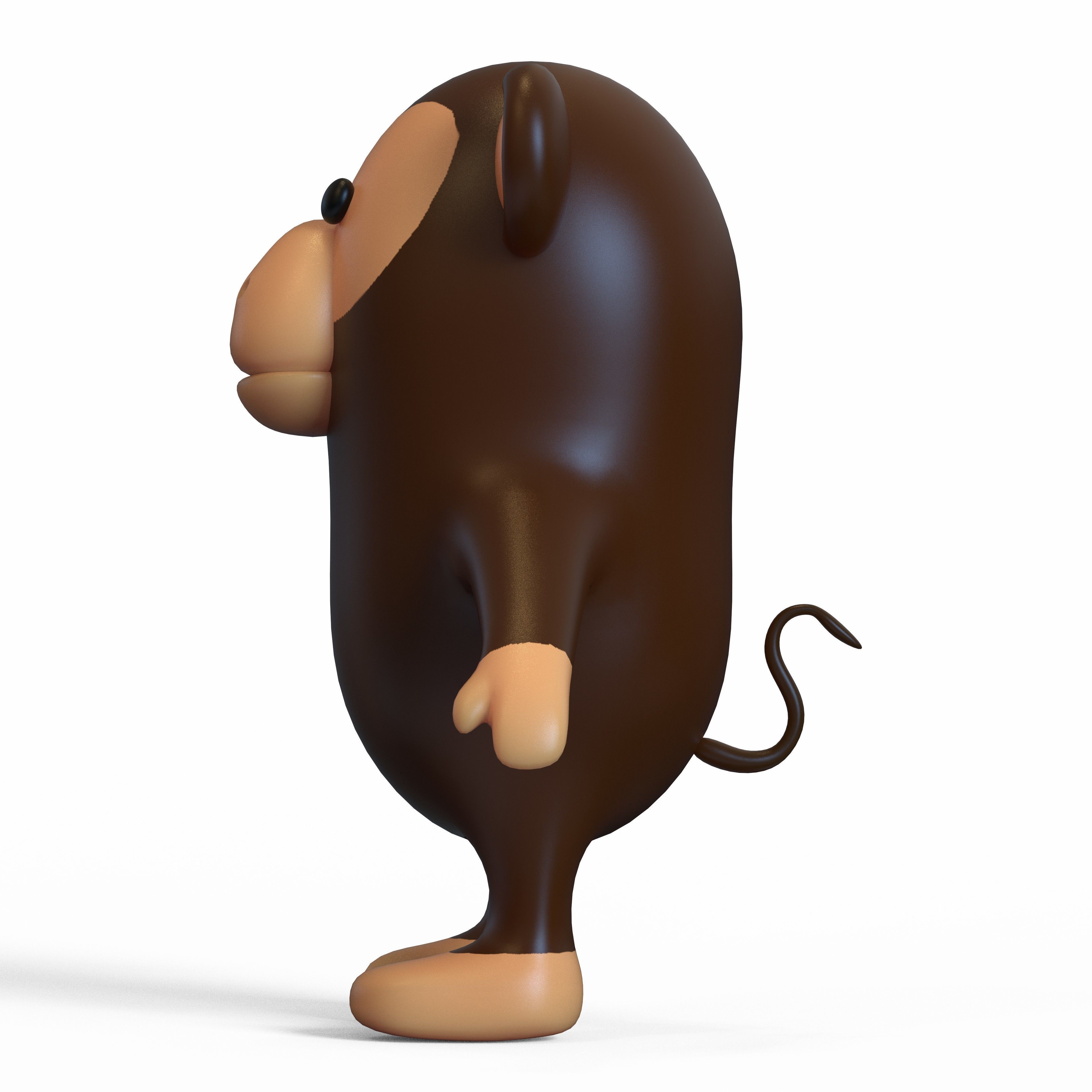 Monkey Stylized Low-poly 3D model_15