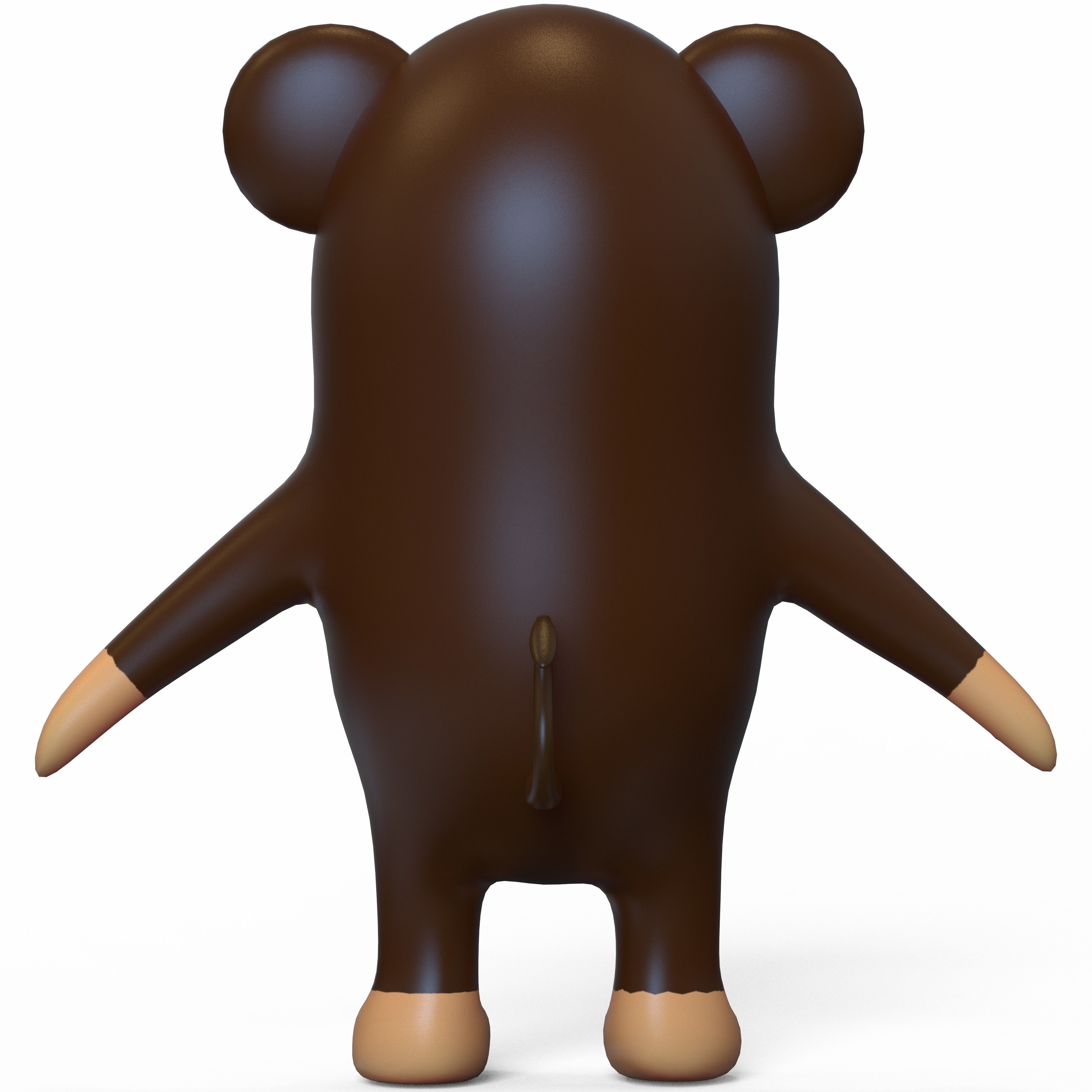 Monkey Stylized Low-poly 3D model_8