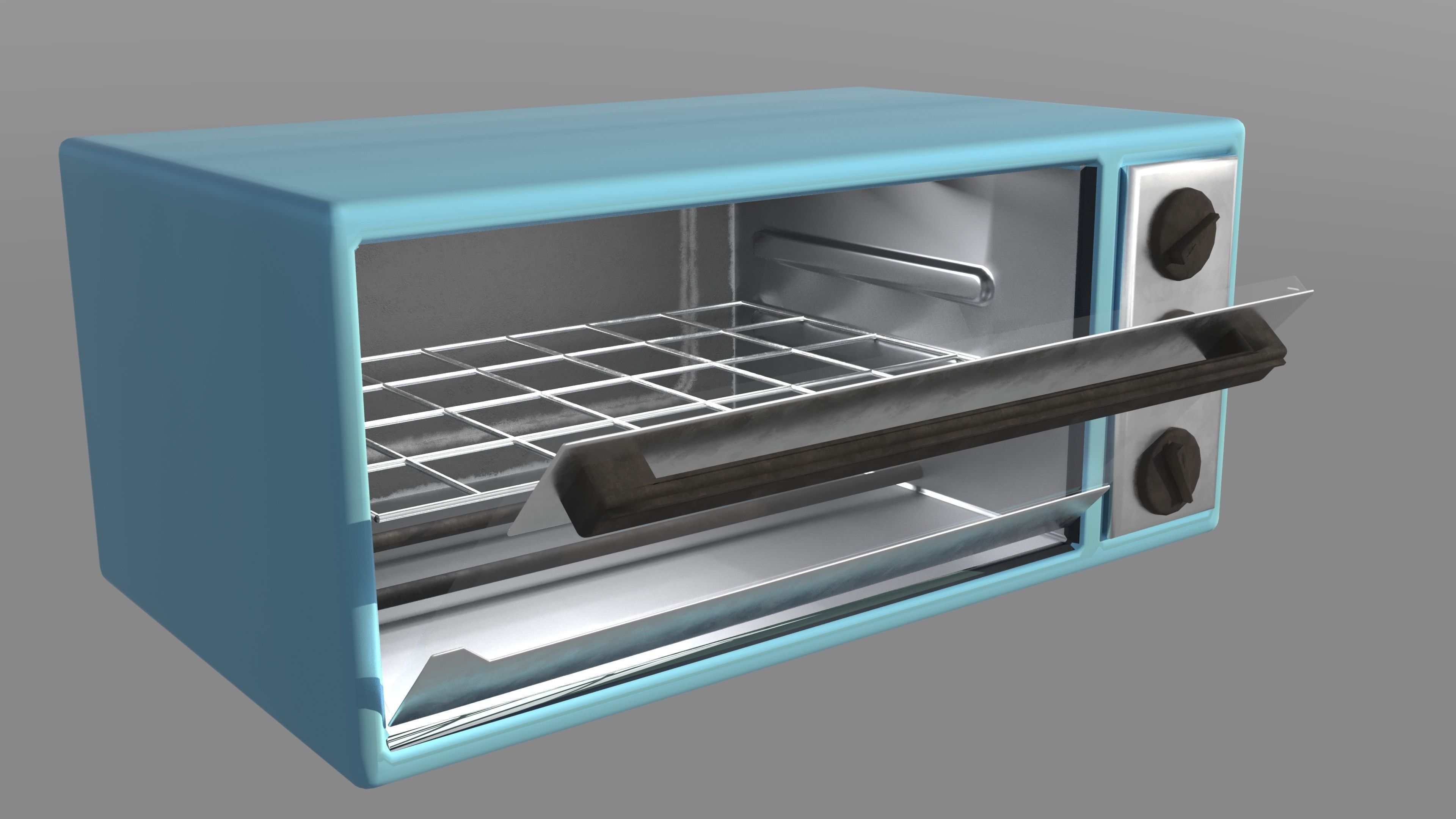 Mini oven Free 3D model_1