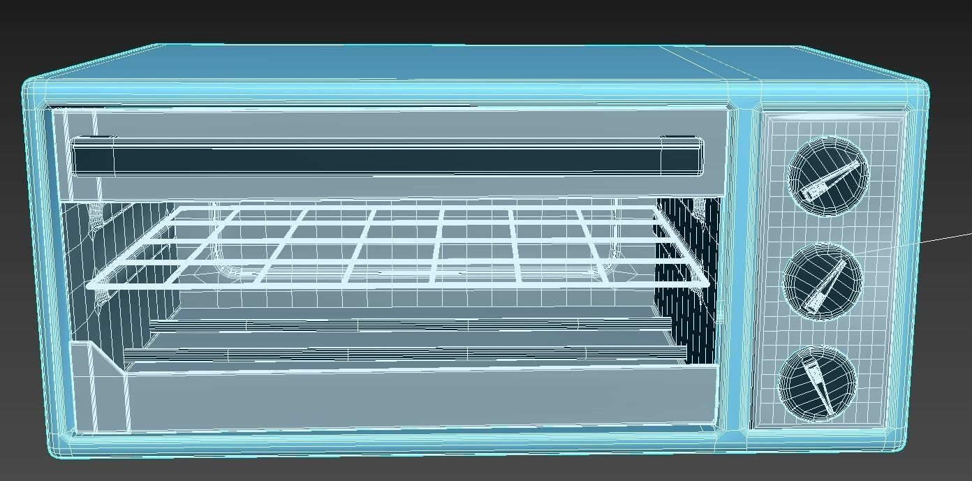 Mini oven Free 3D model_2