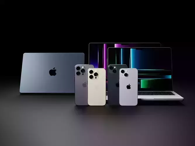 Apple Ultimate Products 2023 in Official Designs 3D Model Collection