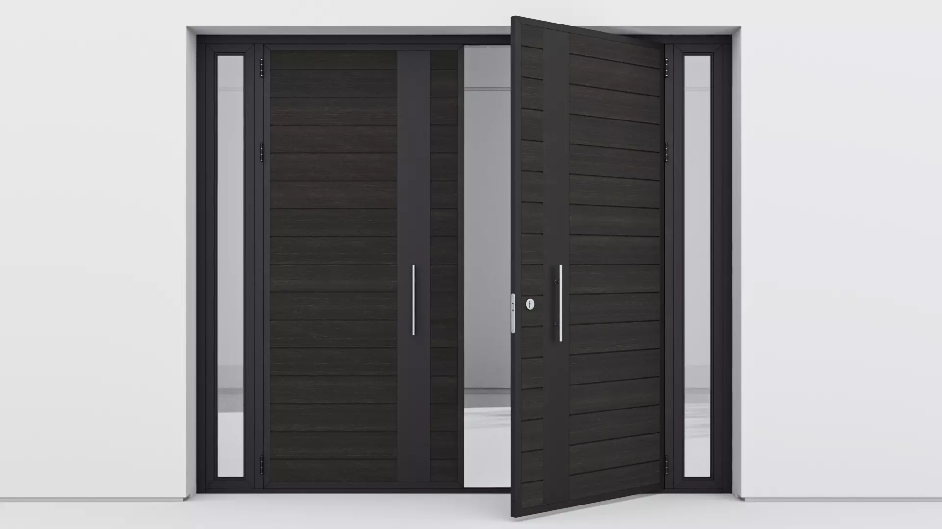 Aluminium door 63 3D model_0