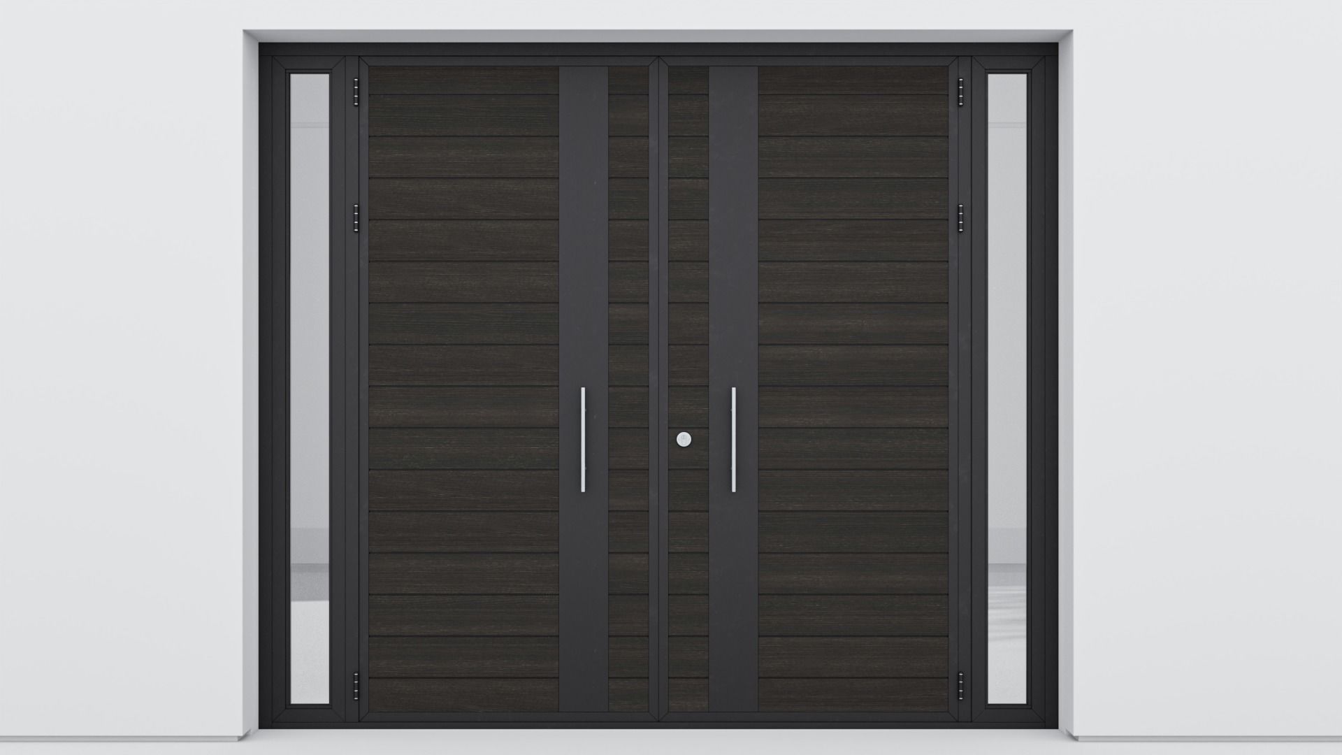 Aluminium door 63 3D model_1