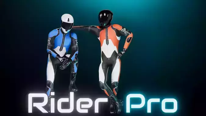 Rider Pro Rigged Low-poly 3D model