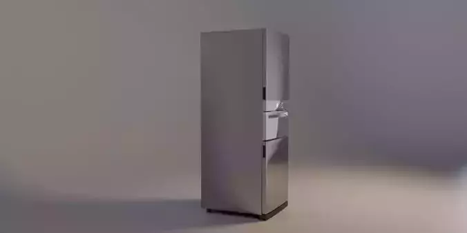 Refrigerator Brastemp Inverse 3p Low-poly 3D model