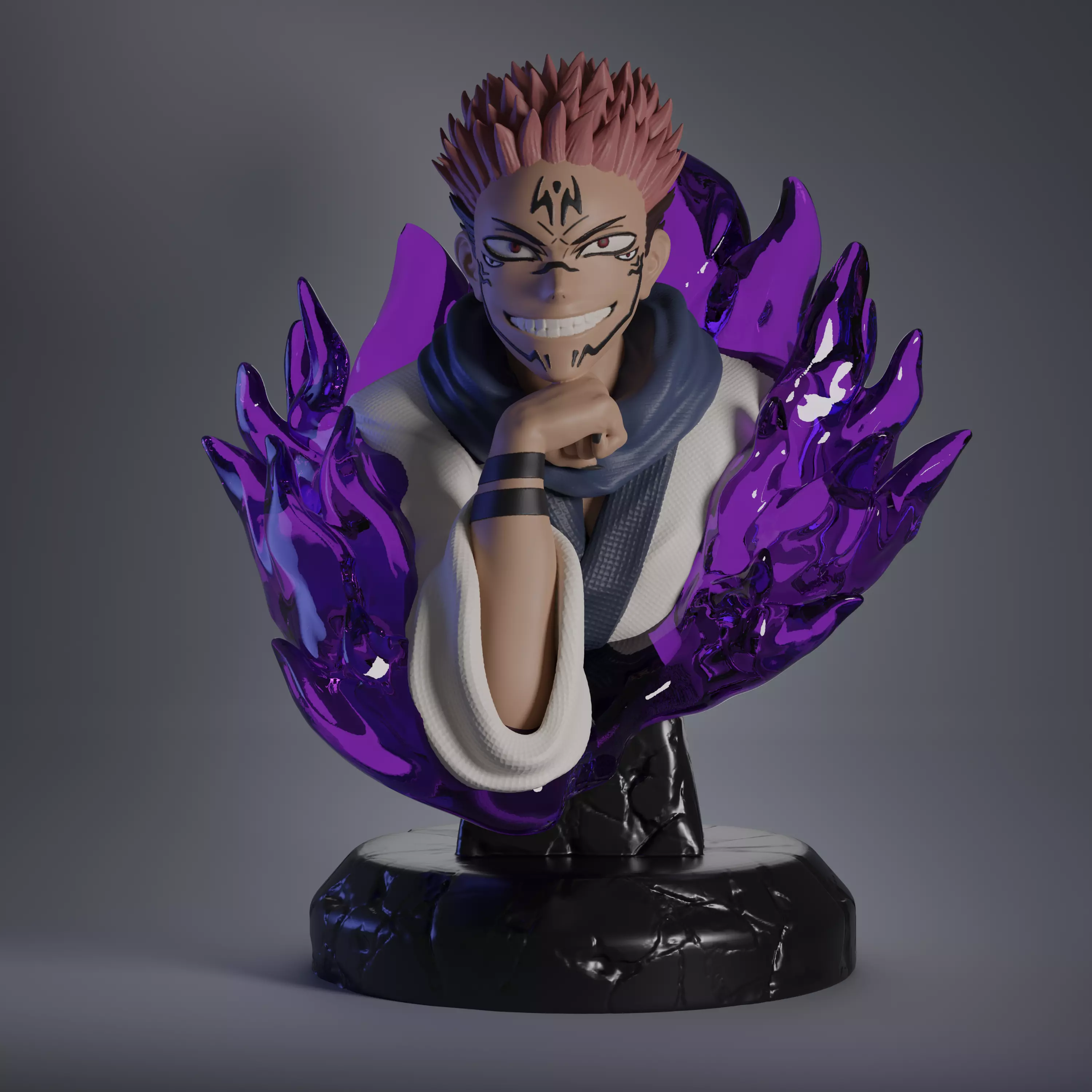 Ryomen Sukuna Bust 3D print model_0