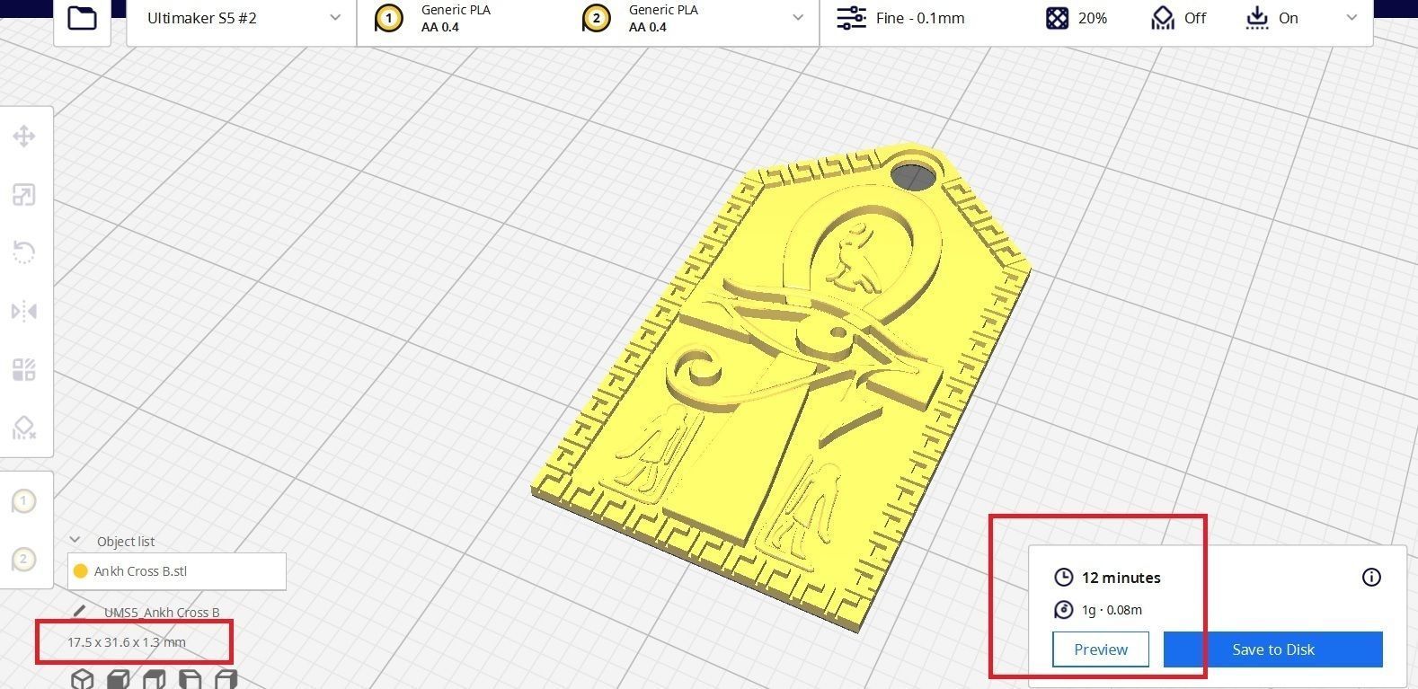 Ankh Cross Pendant Ancient Necklaces Pharaonic Egypt jewelry 3D print model_13