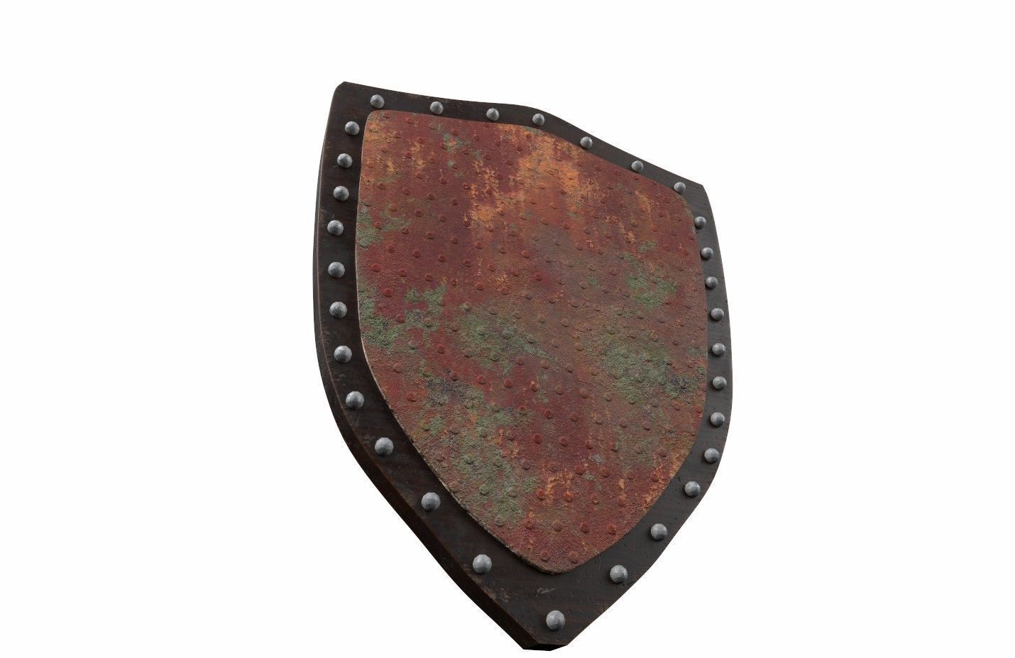 Crusader shield Low-poly 3D model_2