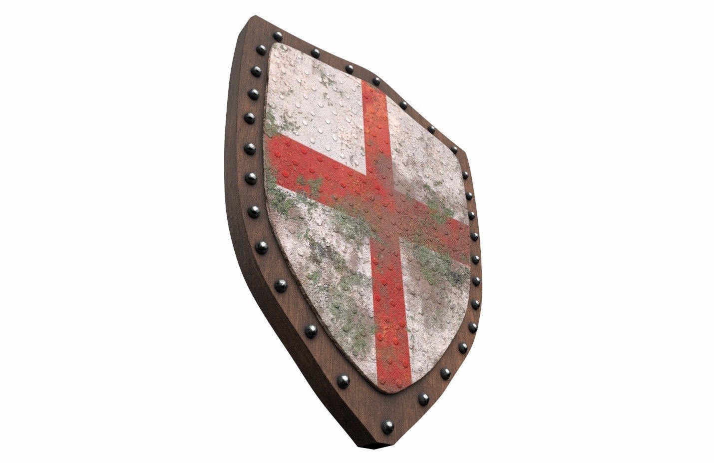 Crusader shield Low-poly 3D model_6
