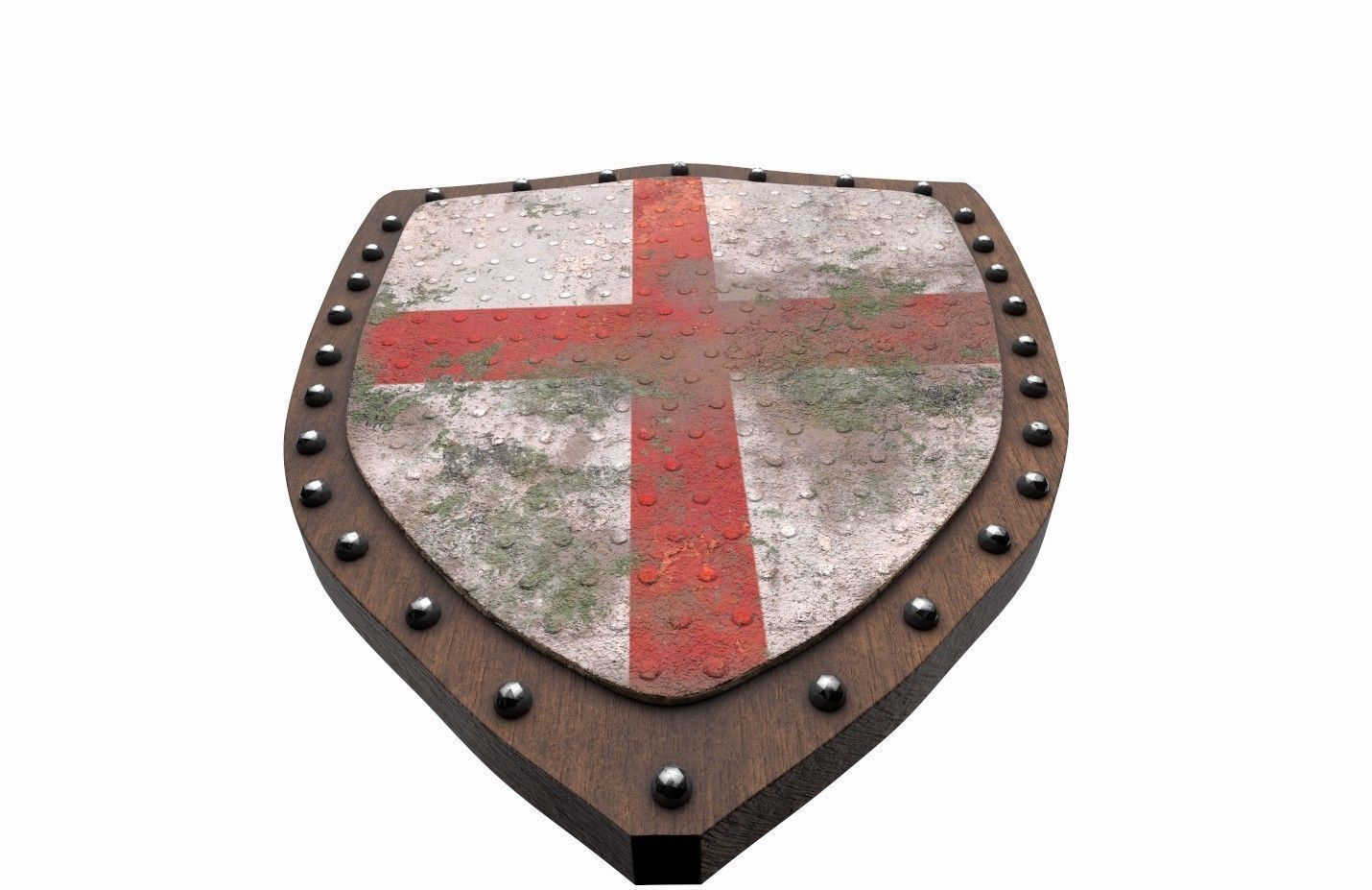 Crusader shield Low-poly 3D model_8