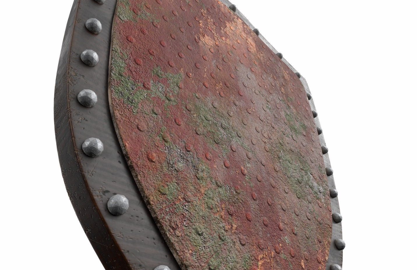 Crusader shield Low-poly 3D model_5