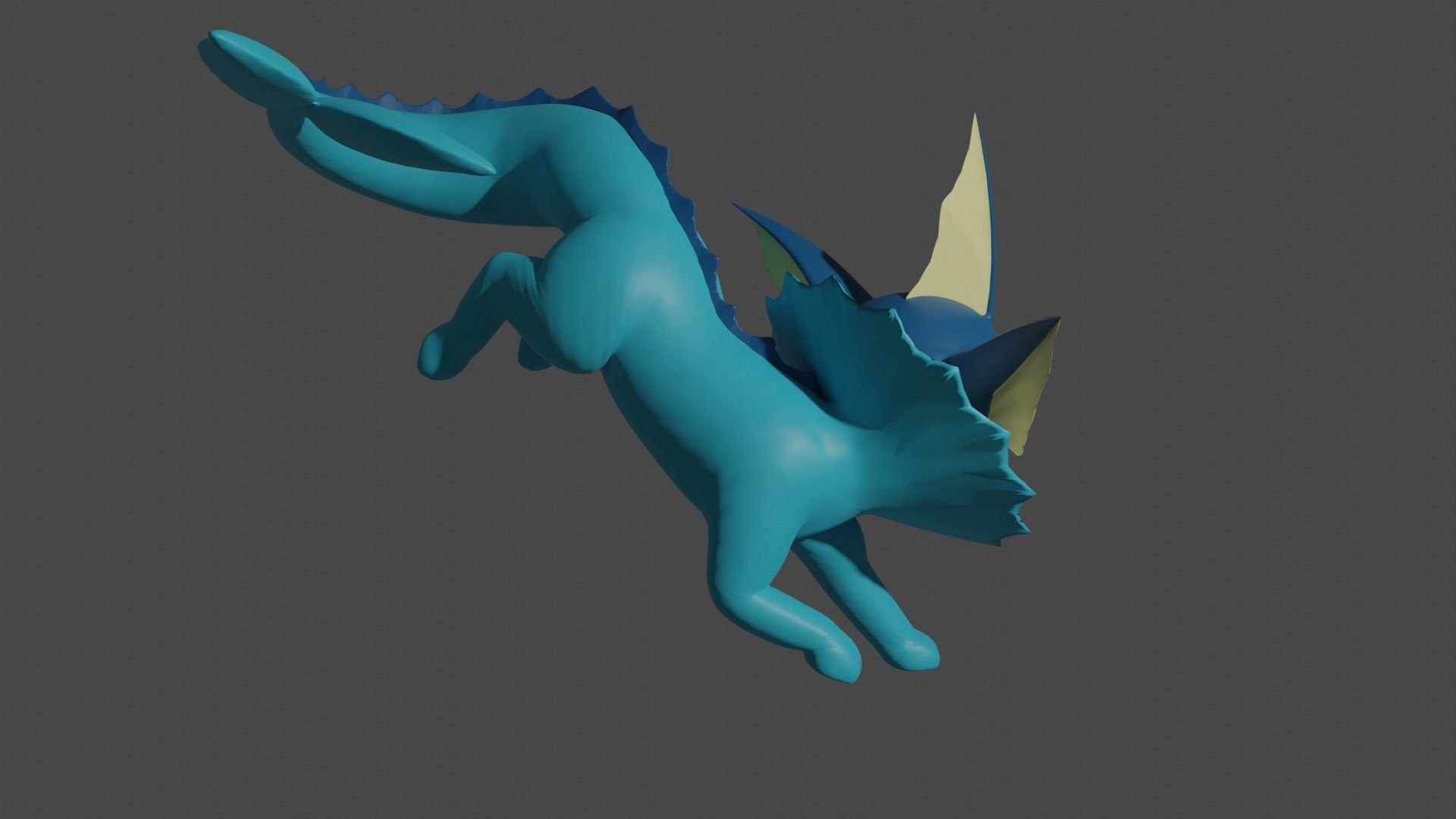 Vaporeon pokemon 3D print model 3D print model_2