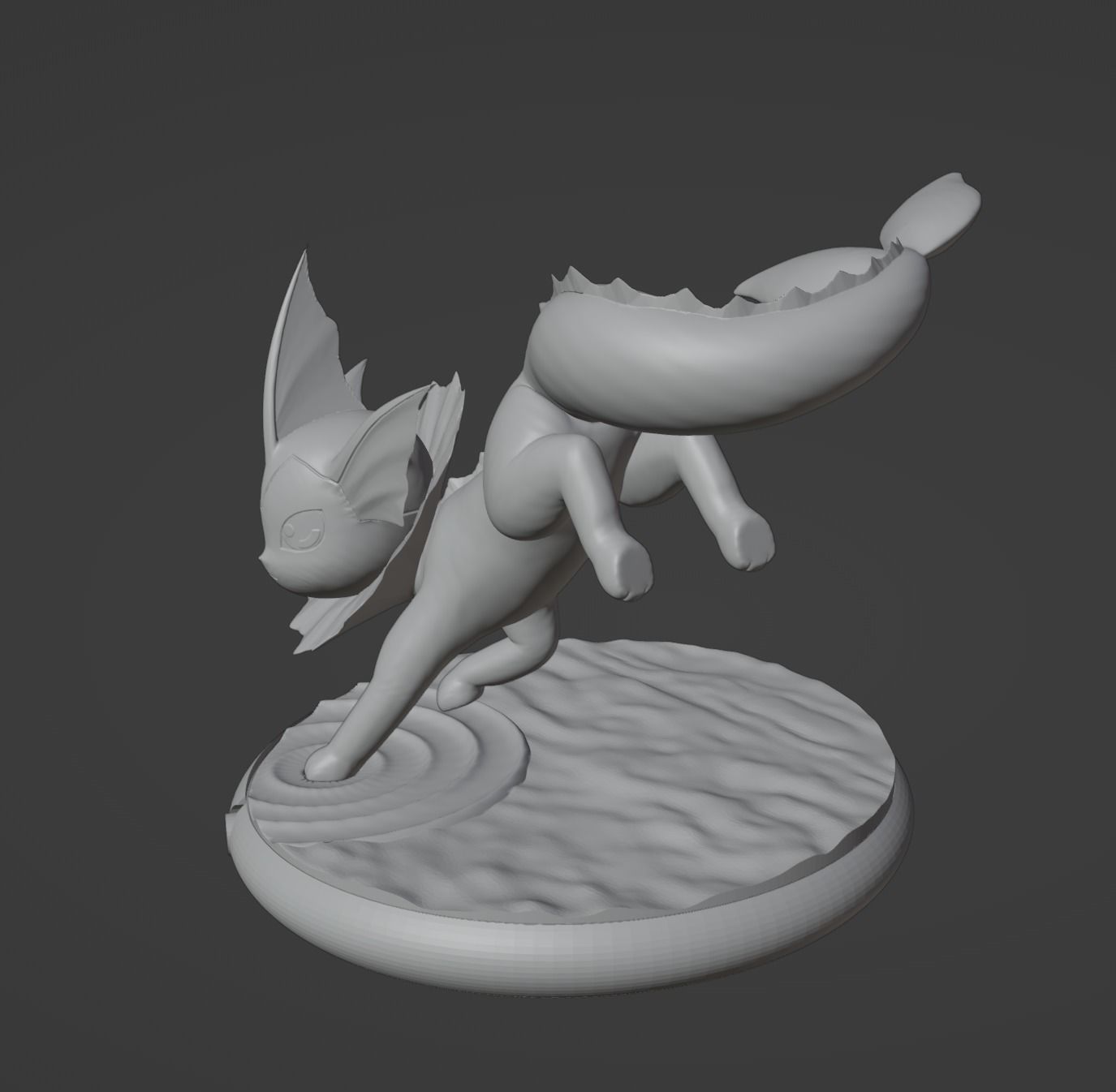 Vaporeon pokemon 3D print model 3D print model_4
