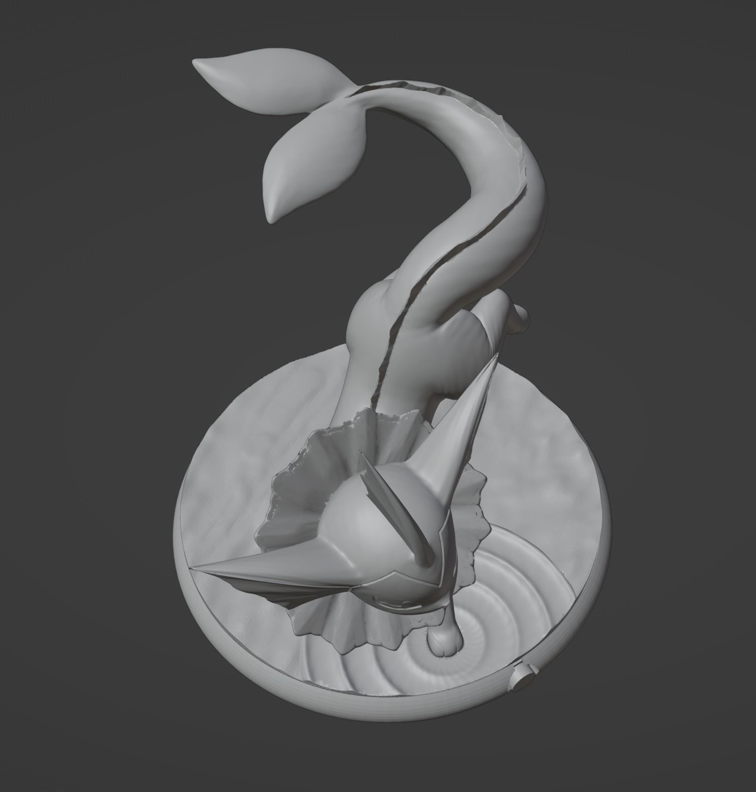 Vaporeon pokemon 3D print model 3D print model_6