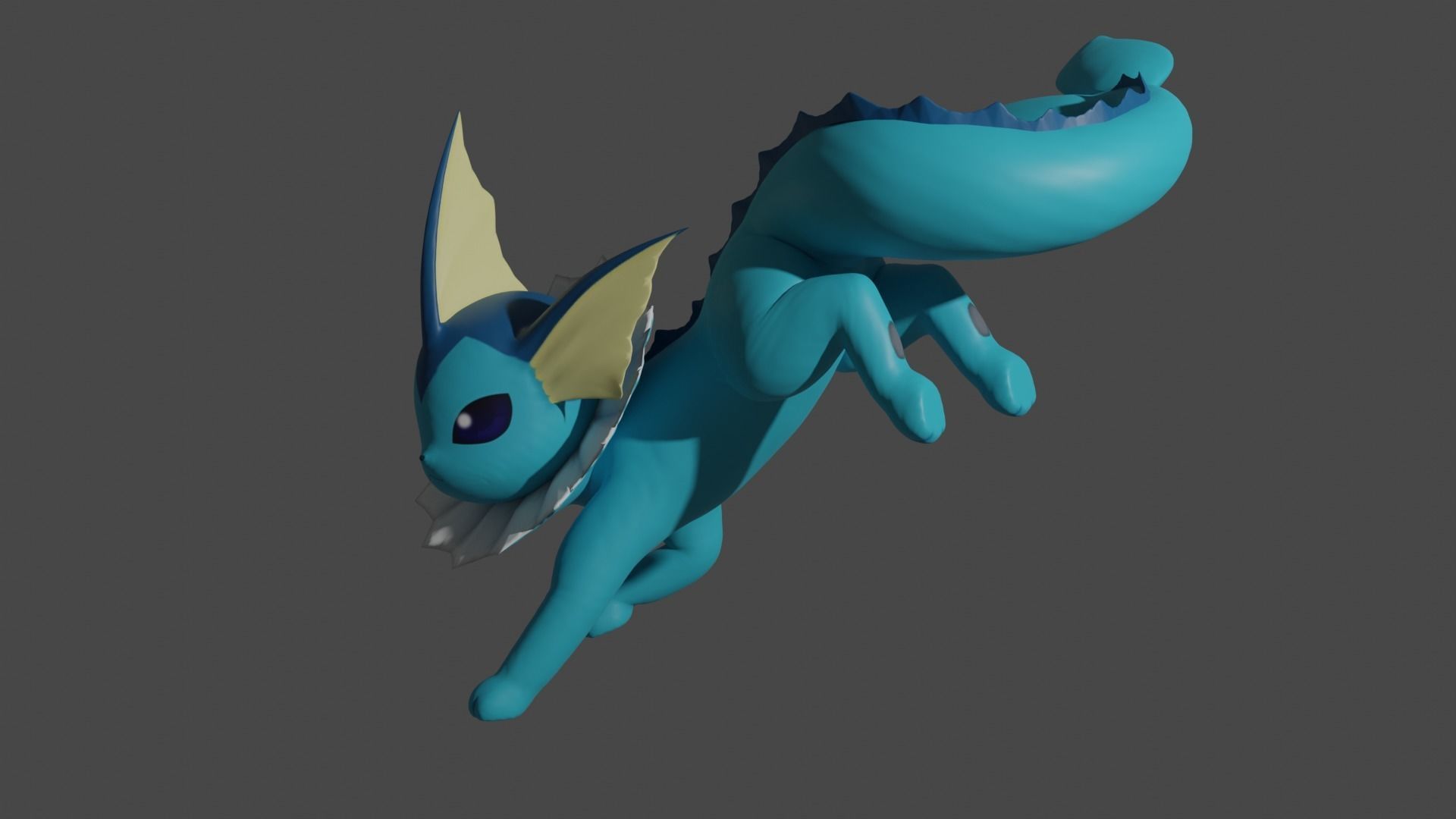Vaporeon pokemon 3D print model 3D print model_1