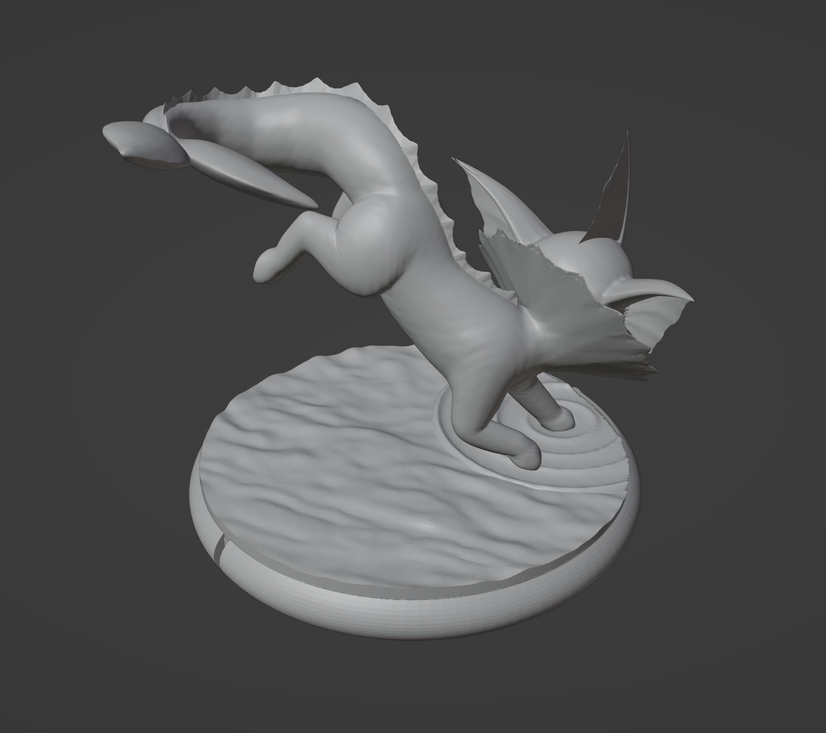 Vaporeon pokemon 3D print model 3D print model_5