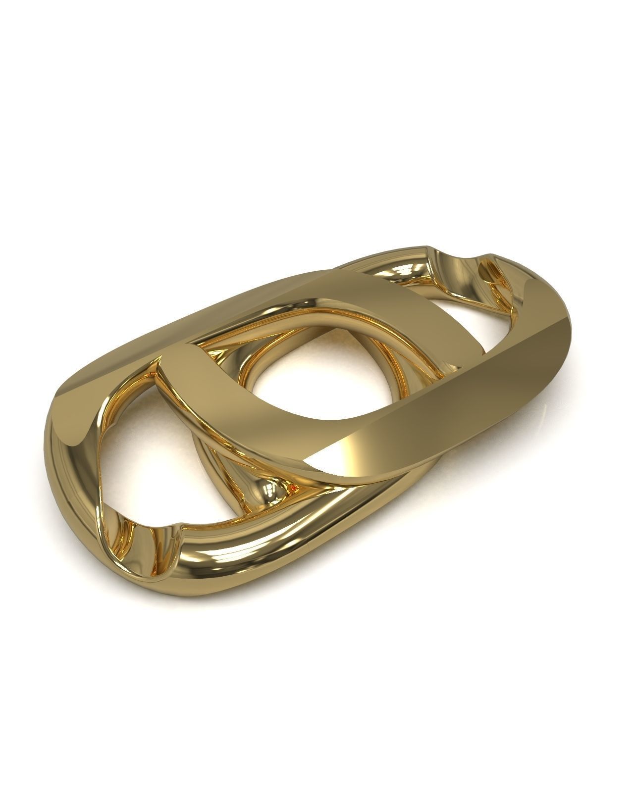 Necklace chain link 3D print model_5