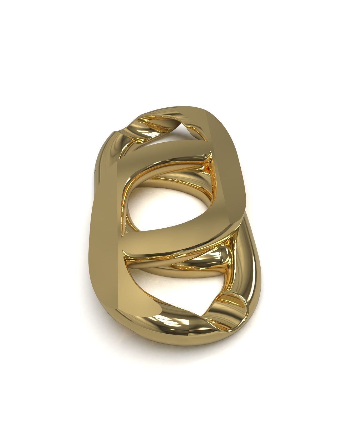 Necklace chain link 3D print model_3