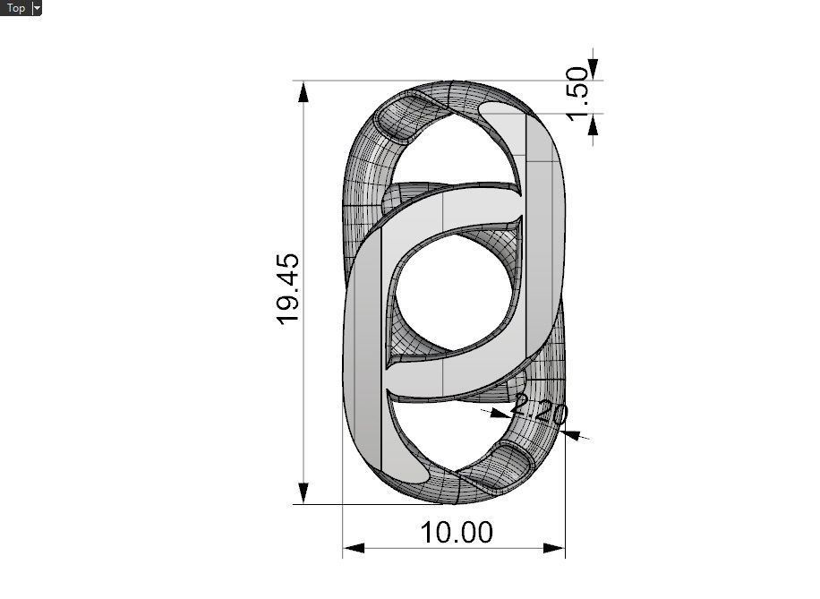 Necklace chain link 3D print model_16