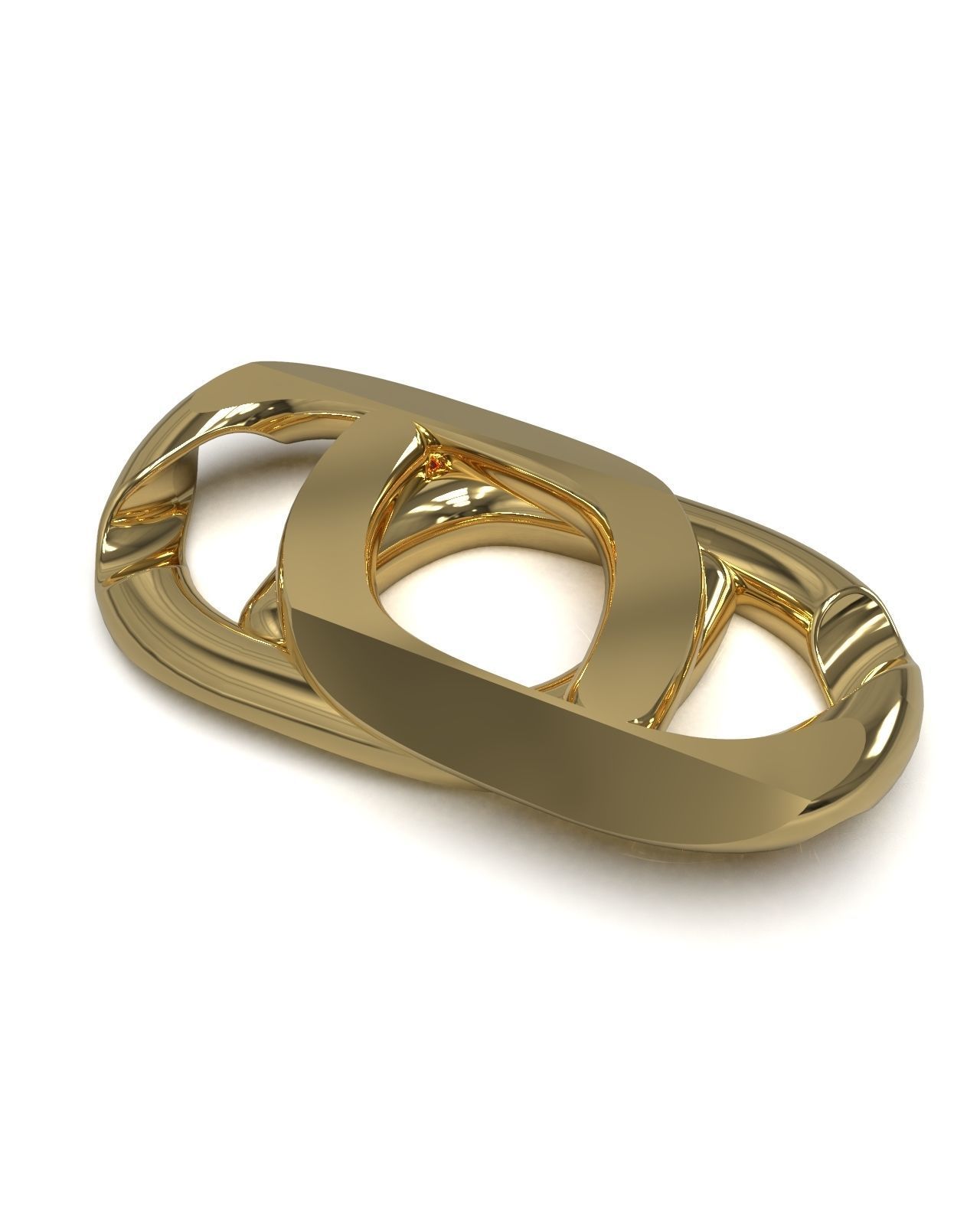 Necklace chain link 3D print model_4