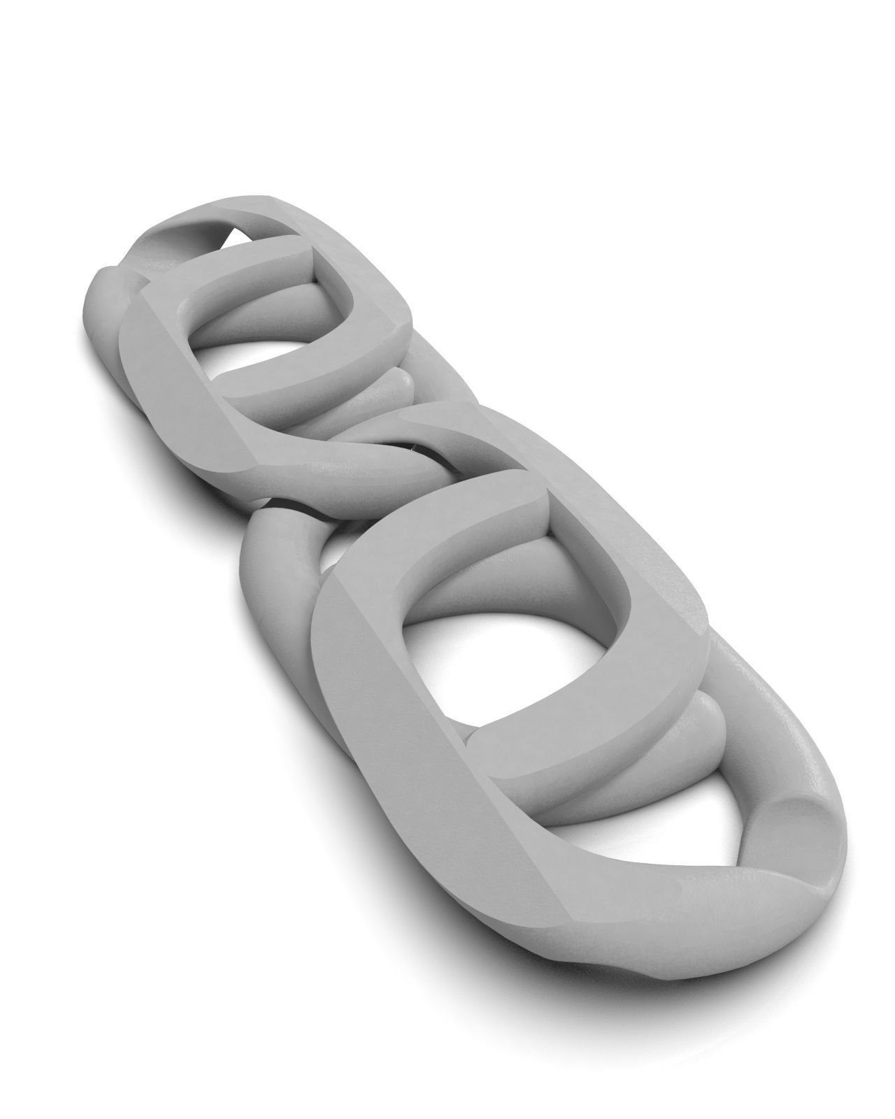 Necklace chain link 3D print model_11