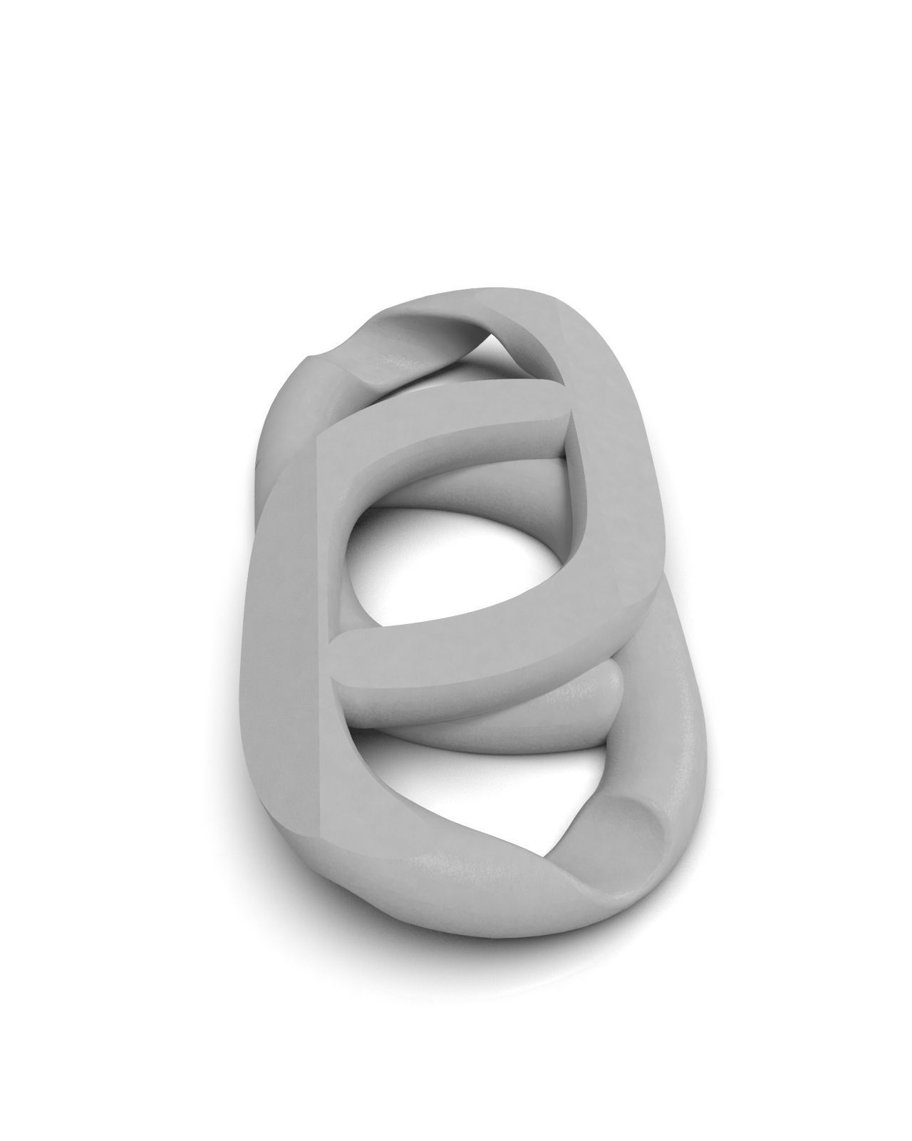 Necklace chain link 3D print model_10