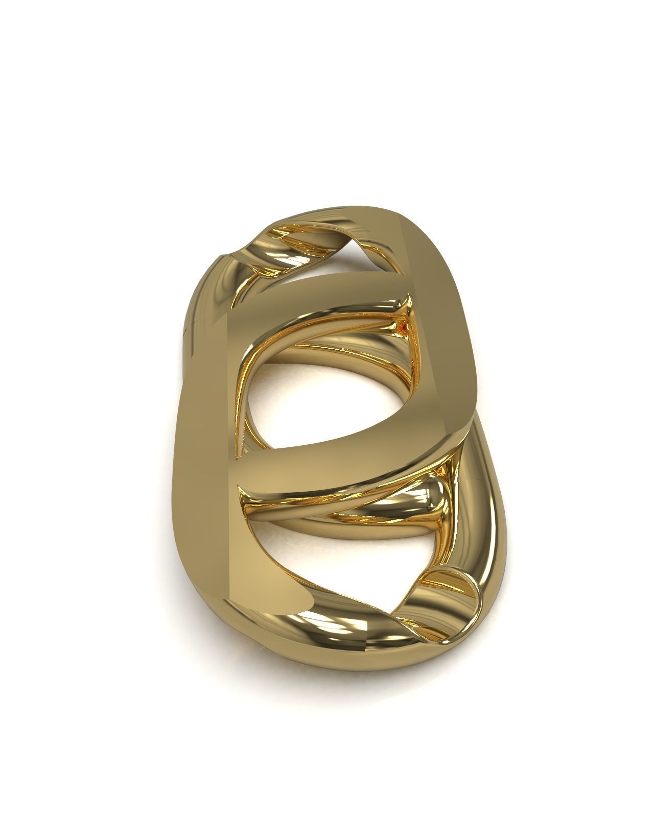 Necklace chain link 3D print model_6