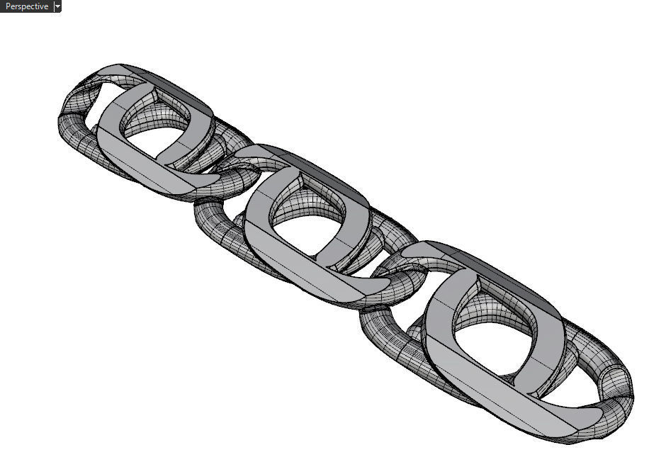 Necklace chain link 3D print model_14