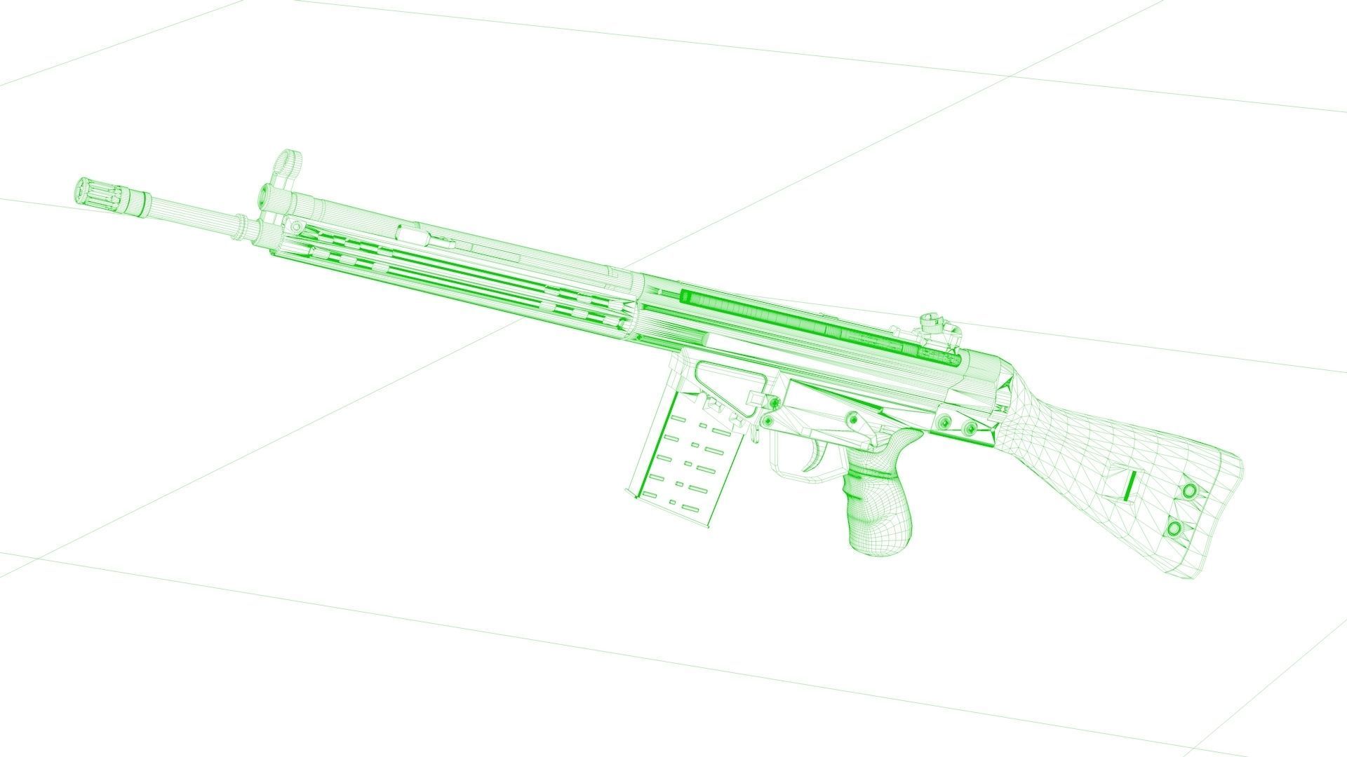 G3 Rifle 3D model 3D model_7