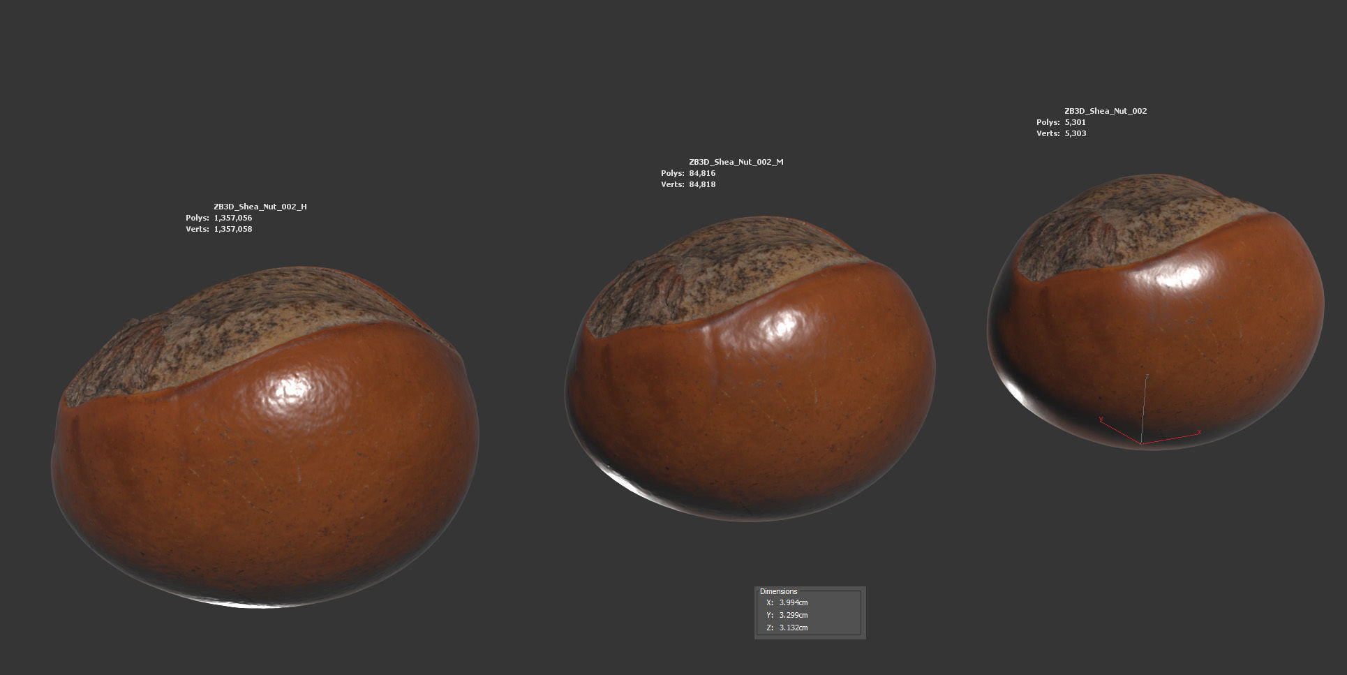 Shea Nut 3D model_5