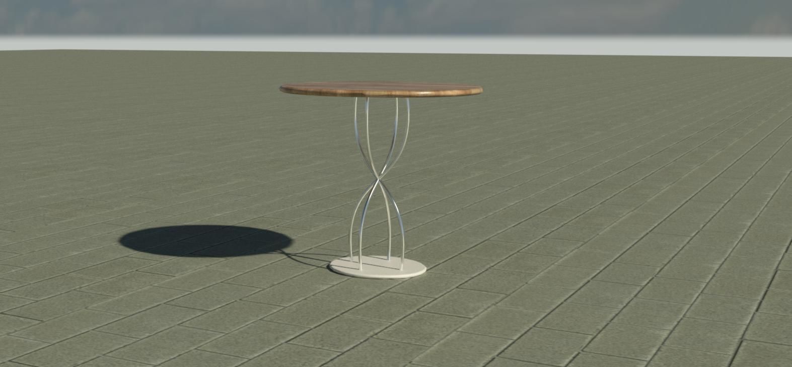 Hourglass table 3D model_2