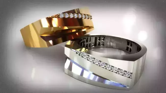 Festi ring with diamonds