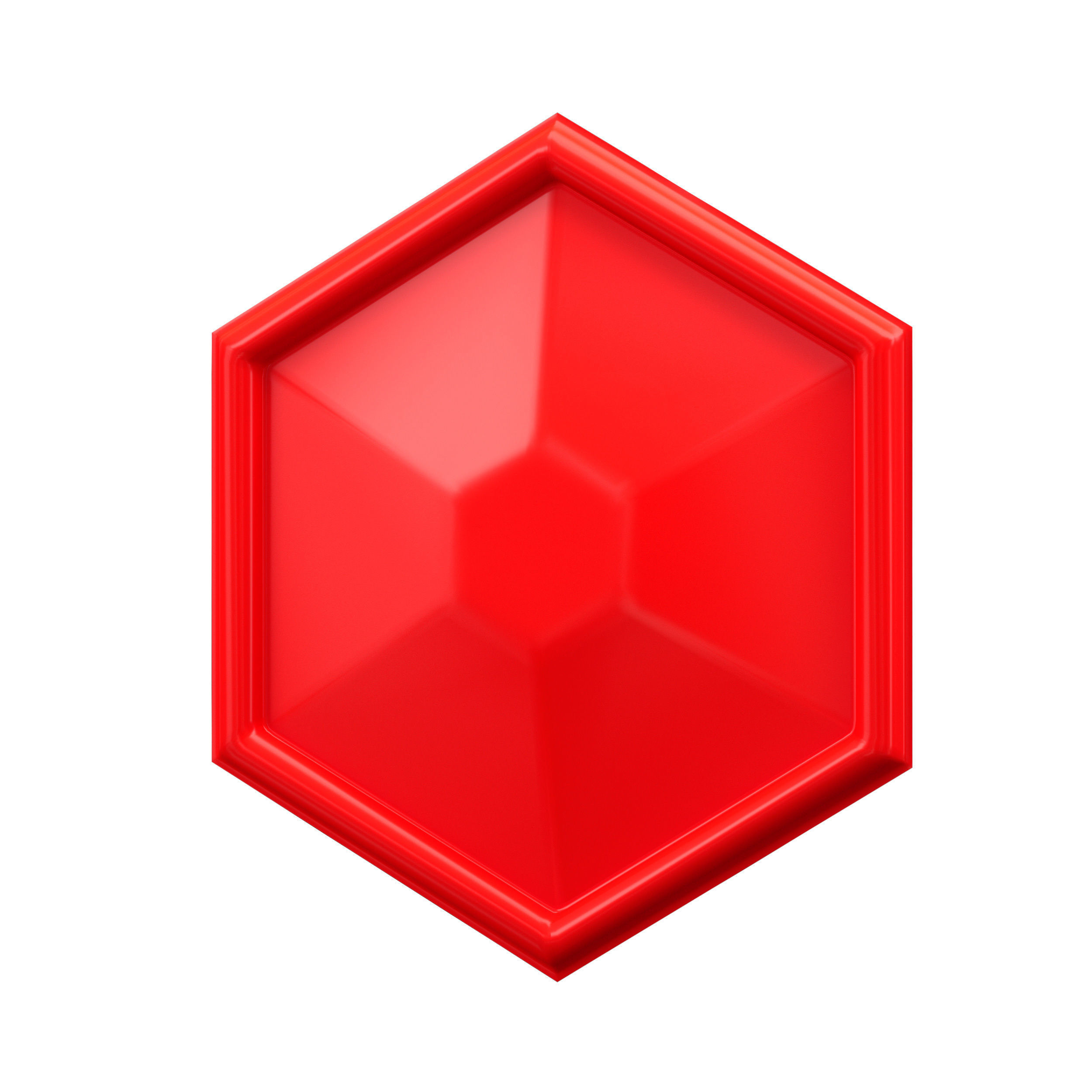 3d wall panel polygon hexagon 3D model_6
