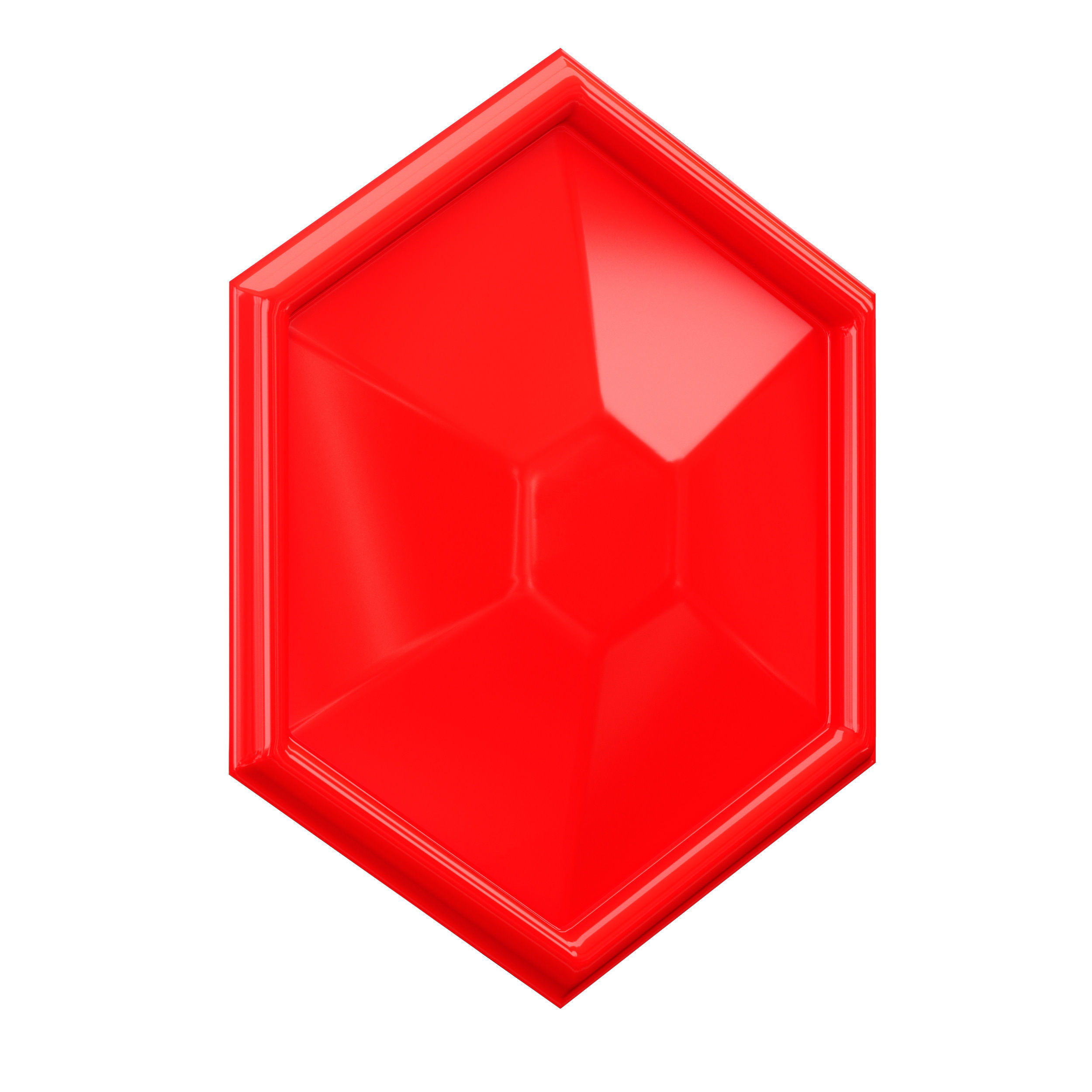 3d wall panel polygon hexagon 3D model_1