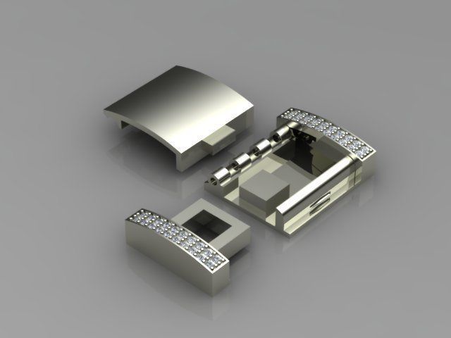 clasp cuban chain 3D print model_6