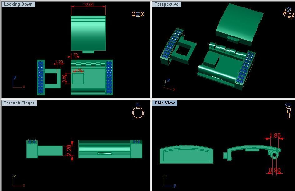 clasp cuban chain 3D print model_3