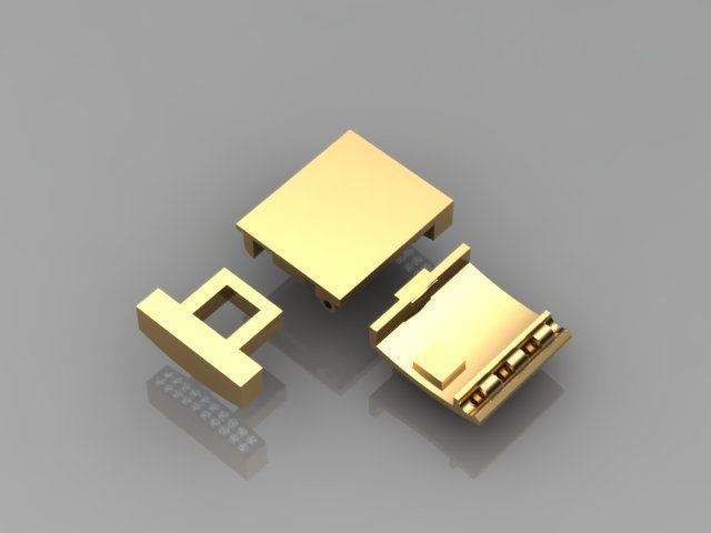 clasp cuban chain 3D print model_9