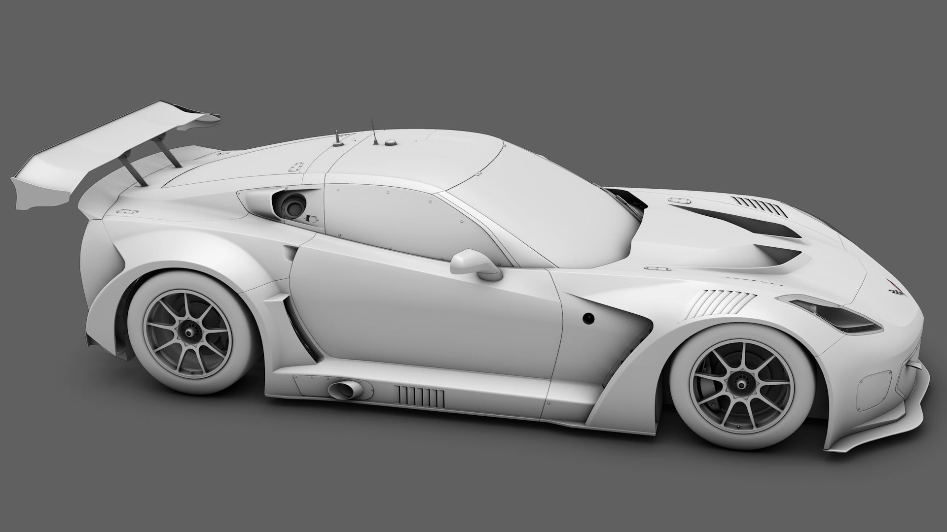 Chevrolet Corvette C7 GT-R GT3 HP 3D model_3